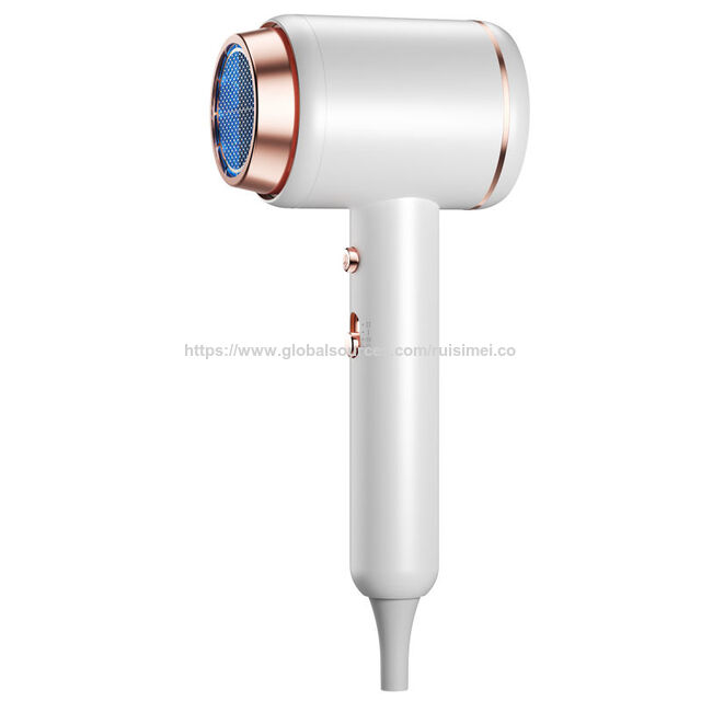 Secador de Pelo Profesional 2400W con Luz Azul, Secado Rápido, Protección Automática de Potencia, Función Iónica, Motor DC Portátil Eléctrico