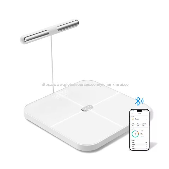 Báscula de Baño Inteligente OEM/ODM con Sensor Inteligente de 8 Electrodos de Vidrio para Medir Grasa Corporal y Peso, de Pie a Mano