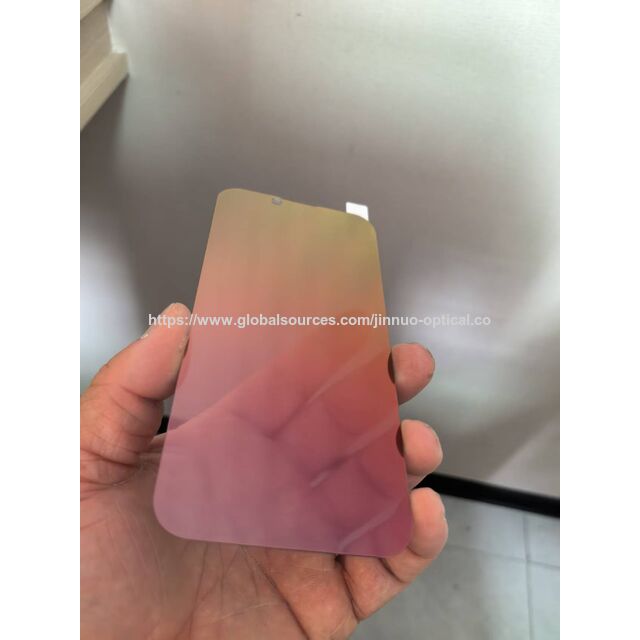 Cristal Templado Antibacteriano Desnudo 0.33mm Ultra Fino, 9H Dureza - Privacidad y Anti-Bacterial Iridescente para IP17E/16E/13/14/13PRO