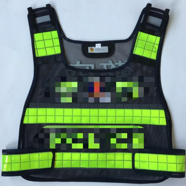 Professional Traffic Reflective Safety Vest Mesh ANSI Certified Class 2 Orange Adjustable Fit for Law Enforcement JA-01