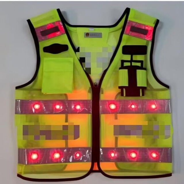 Professional Traffic Reflective Safety Vest Mesh ANSI Certified Class 2 Orange Adjustable Fit for Law Enforcement JA-07