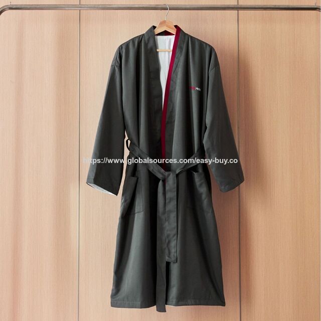 Bata de dormir para hombre, bata de gofre de algodón puro, estilo fino de primavera y verano, albornoz de hotel para hombres y mujeres, absorbente