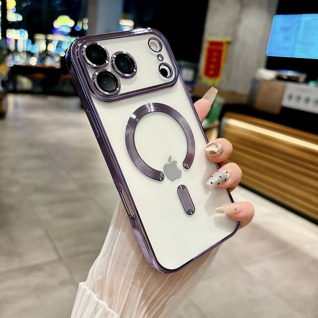 Pemasok Produsen Cina Casing Ponsel, Casing Magnetik TPU Electroplated Warna Cerah