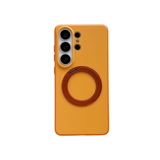 Coque de téléphone Magsafe tendance personnalisée en matériau hybride PC+TPU avec béquille rotative, coque S26Ultra