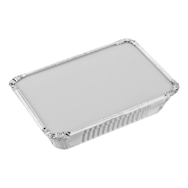 Recipiente Retangular de Folha de Alumínio para Micro-ondas com Preço de Fábrica, Bandeja Descartável para Levar Comida