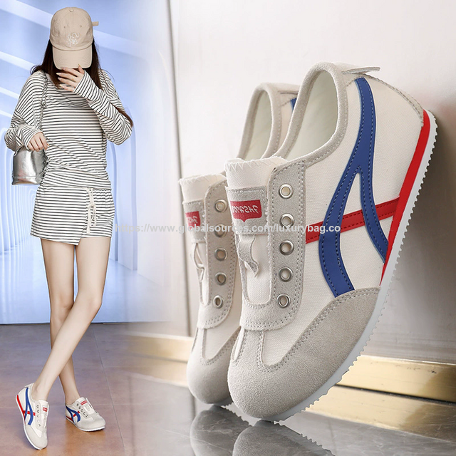 Flache Retro-Trainingsschuhe für Damen im deutschen Stil 2026 Neue atmungsaktive Freizeitsneaker für den Sport