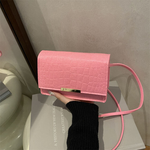 Neue kleine quadratische Filztasche für Damen, Retro-Mode-Umhängetasche, personalisierte und vielseitige Umhängetasche mit Steinmuster
