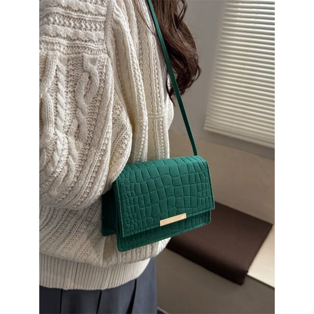 Neue kleine quadratische Filztasche für Damen, Retro-Mode-Umhängetasche, personalisierte und vielseitige Umhängetasche mit Steinmuster