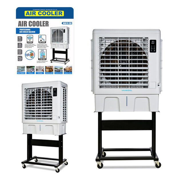 Tragbarer Verdunstungskühler, energieeffizienter Mini-Luftkühler-Ventilator mit Wassertank für Haushalt, Garage, Außenbereich - Digitale AC-Elektrolüfter