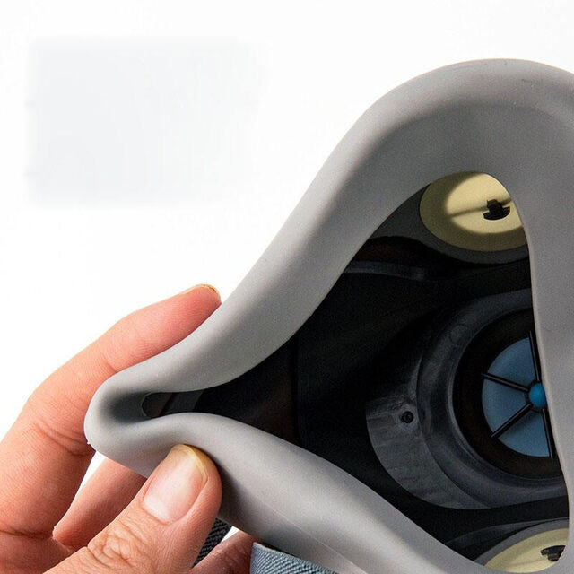 Masque Respirateur Demi-Visage en Silicone Réutilisable avec Cartouche Filtrante 3 Couches, Clip Nasal Réglable, Norme EN140:1998, Ajustement Confortable
