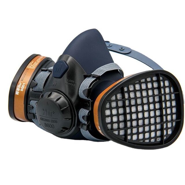 Masque Respirateur Demi-Visage en Silicone Réutilisable avec Cartouche Filtrante 3 Couches, Clip Nasal Réglable, Norme EN140:1998, Ajustement Confortable