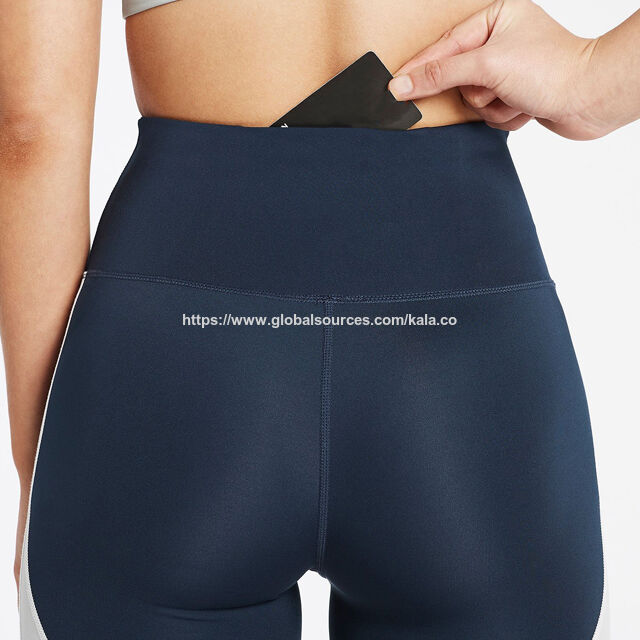 Pantalones Cortos Deportivos de Yoga con Bloques de Color Personalizados, Poliéster, Spandex, Secado Rápido, Compresión, Cintura Alta y Transpirables