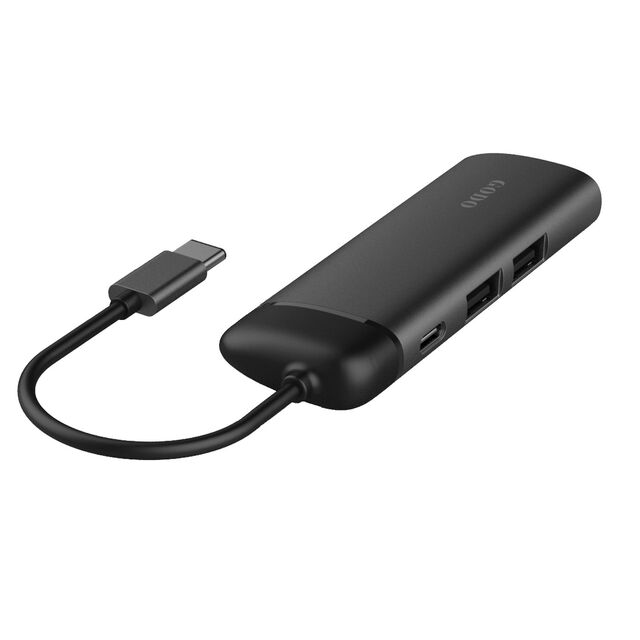 Hub Multifuncional 4 em 1 Tipo-C: 2 USB 3.0 A + 1 USB-C + 1 HDMI