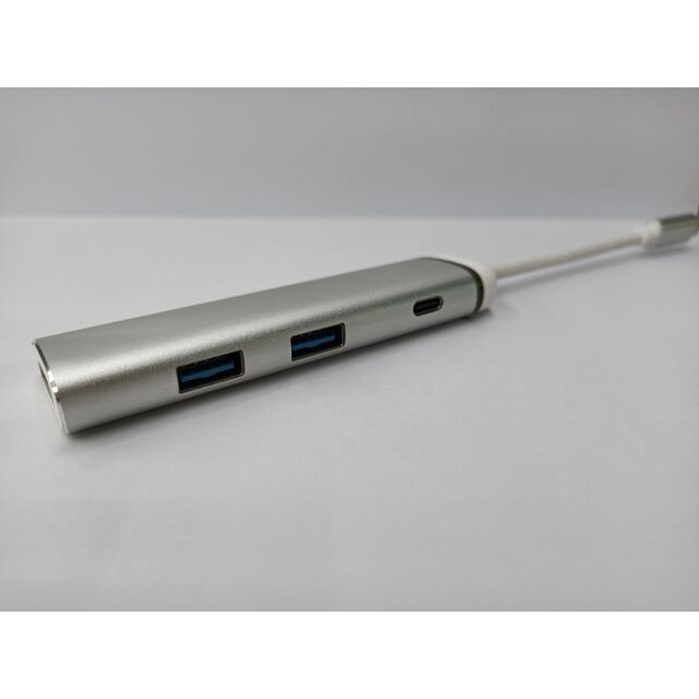 Hub Multifuncional 4 em 1 Tipo-C: 2 USB 3.0 A + 1 USB-C + 1 HDMI