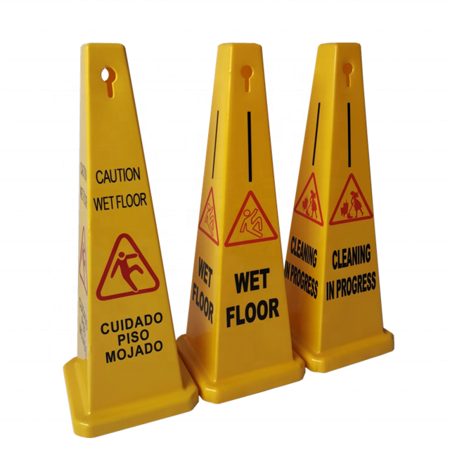 Sinal de Aviso de Plástico Dobrável Multicor Personalizável em Forma de A para Pisos Molhados e Escorregadios