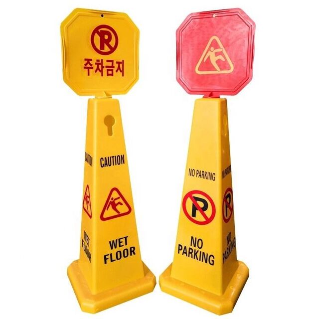 Sinal de Aviso de Plástico Dobrável Multicor Personalizável em Forma de A para Pisos Molhados e Escorregadios