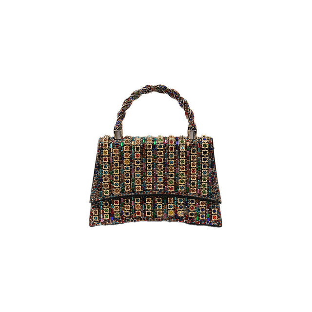 Bolsa Feminina Mais Vendida, Bolsa de Festa com Tampa Flip, Bolsa de Jantar com Tachas de Diamante, Nova Bolsa de Noite Fashion