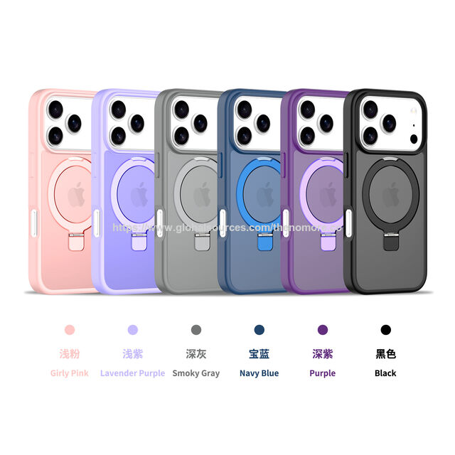 Funda para iPhone 17 Pro con Soporte de Anillo Magnético, Antihuellas, Antigolpes y Acabado Mate - Precio de Fábrica