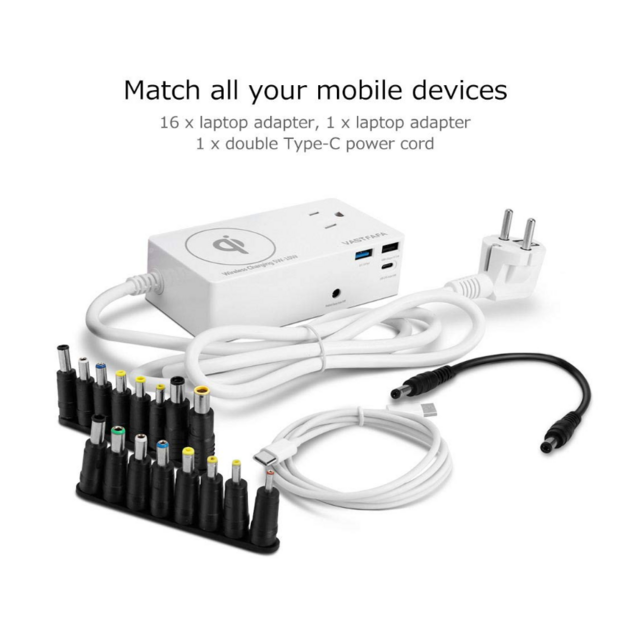 Adaptador de energia USB dos EUA com QC3.0, carregador de laptop, carregador USB