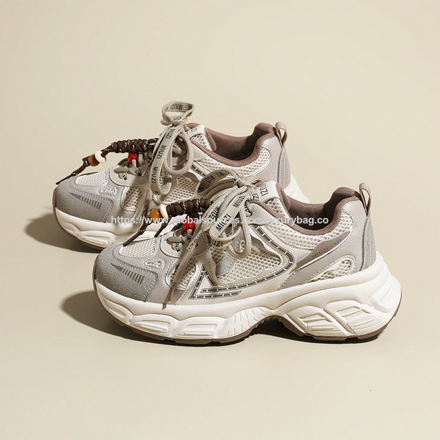 Damen Chunky Plateau Sneaker, neuer Stil 2026, zierliches Design, dicke Sohle, höhensteigernd, sportliche und lässige Schuhe
