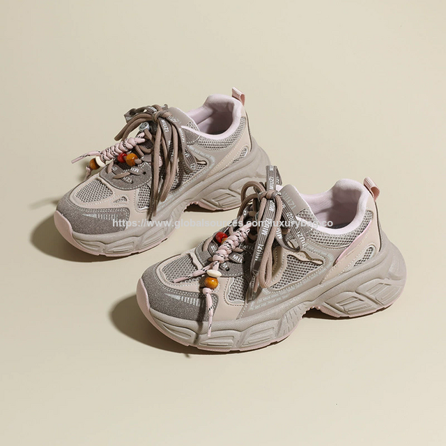 Damen Chunky Plateau Sneaker, neuer Stil 2026, zierliches Design, dicke Sohle, höhensteigernd, sportliche und lässige Schuhe