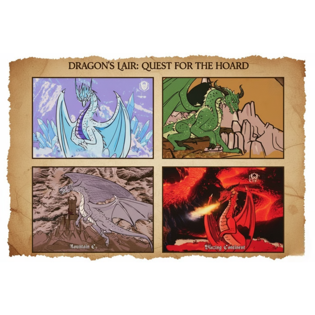 Dragon's Lair: Jagd nach dem Hort - Strategisches Brettspiel zur Ressourcensammlung und taktischen Platzierung