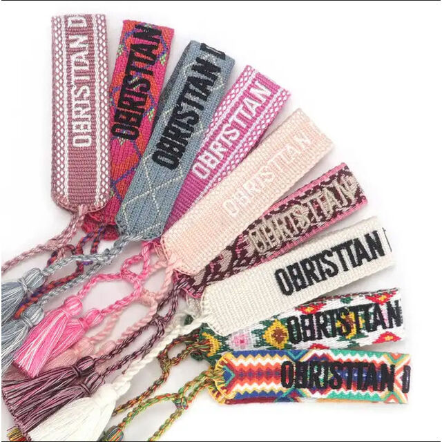 Bracelets Religieux Réglables en Corde Coton, Bracelets Tissés d'Amitié de Créateurs, Bijoux Chrétiens Faits à la Main