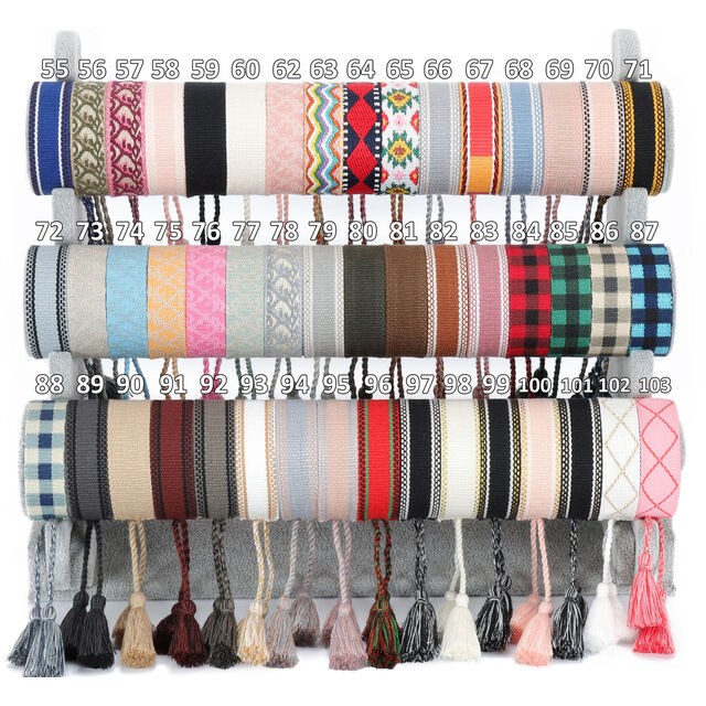 Bracelets Religieux Réglables en Corde Coton, Bracelets Tissés d'Amitié de Créateurs, Bijoux Chrétiens Faits à la Main