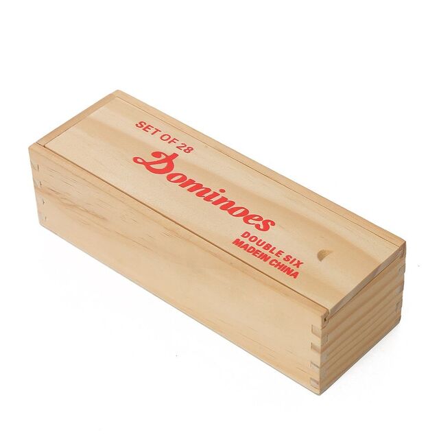 Umweltfreundliche Holzbox Dominosteine von Dominos Trade - Lernspiele und Spielzeug im Großhandel