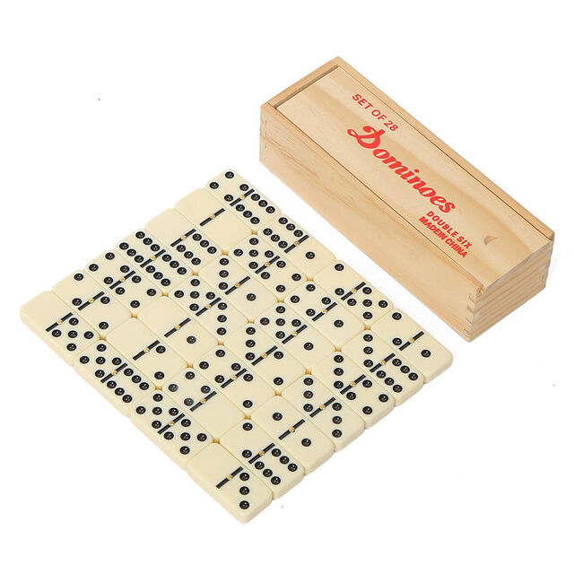 Umweltfreundliche Holzbox Dominosteine von Dominos Trade - Lernspiele und Spielzeug im Großhandel