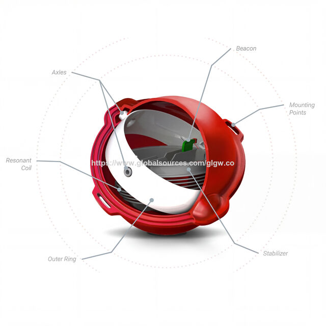Bola Marcadora Passiva HDPE Certificada CE ODM OEM 101.4kHz Localizador de Cabos Subterrâneos para Enterramento de Utilidades de Fibra Óptica