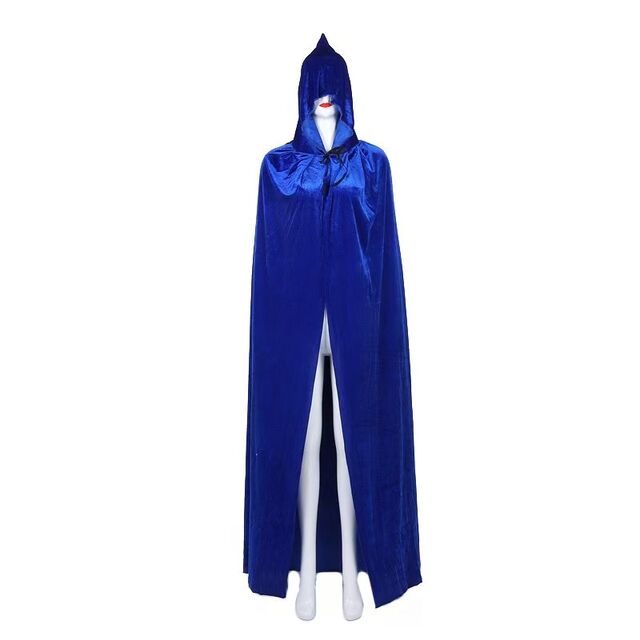 Schwarzer Gold-Samt-Umhang für Halloween, Vampir-Todesumhang, Cosplay-Kostüm für Kinder & Erwachsene