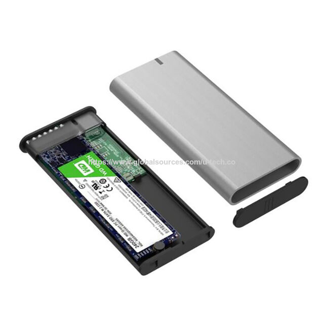 Caixa Externa de SSD NVMe M.2 de Alumínio 10Gbps Tipo-C para Venda por Atacado, sem Ferramentas, com Indicador LED para Notebook PC