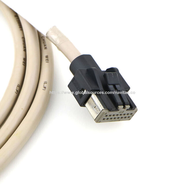 Conector Elétrico Automotivo, Carcaça do Conector de 16 Pinos, Conectores de Fiação de Cabo Hirose para Carros