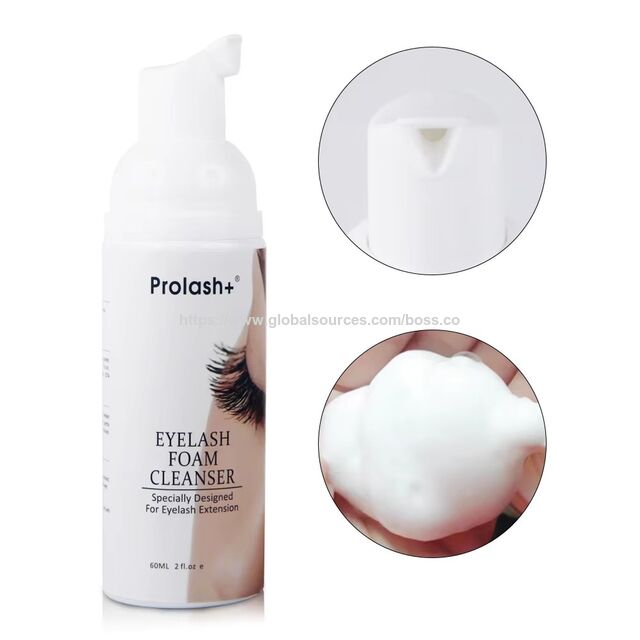 منظف رغوة الرموش PROLASH+ الصديق للبيئة للتنظيف العميق بالجملة، سائل، شامبو رموش بعلامة تجارية خاصة