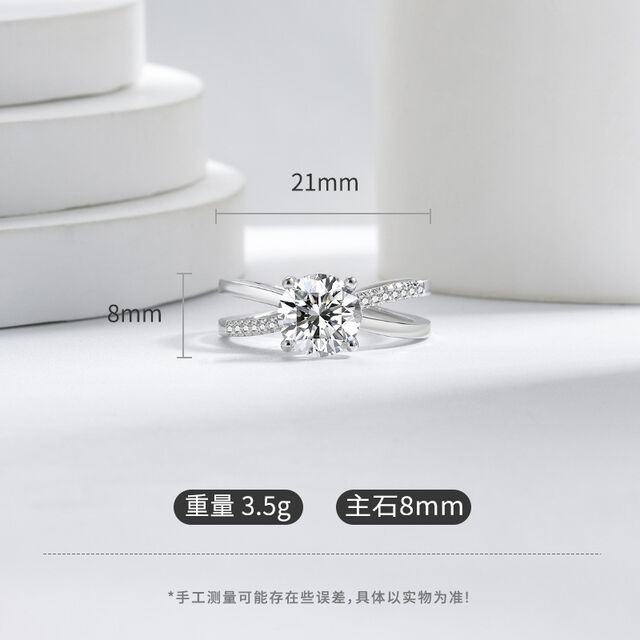 Bagues en diamant véritable d'un carat, moissanite simulée, vrai diamant, huit cœurs et huit flèches
