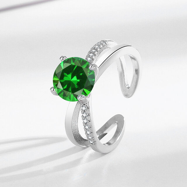 Bagues en diamant véritable d'un carat, moissanite simulée, vrai diamant, huit cœurs et huit flèches