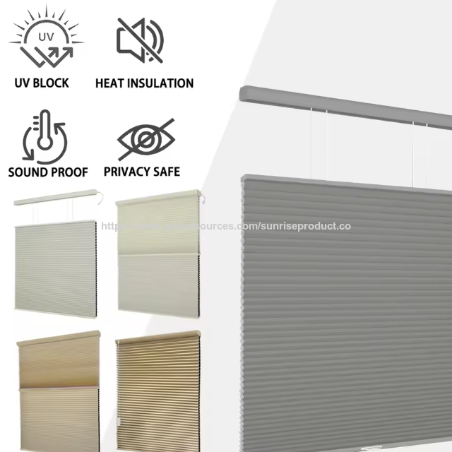 Automatische Wabenplissees (von oben nach unten und von unten nach oben) für effektiven Sonnenschutz und Einbauinstallation
