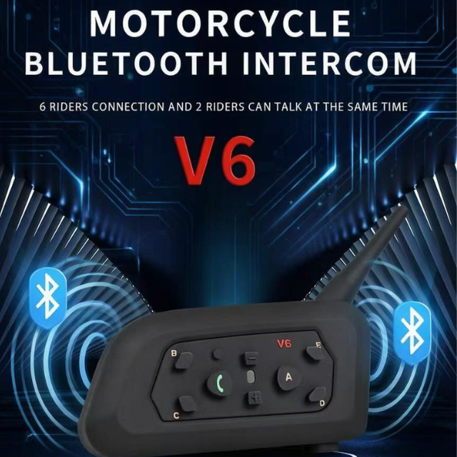 TOUCARE V6 Mesh 5.0 Motorrad-Interkom: Wasserdichte Kommunikation für 32 Fahrer, Geräuschunterdrückung & Musikfreigabe für Gruppenabenteuer