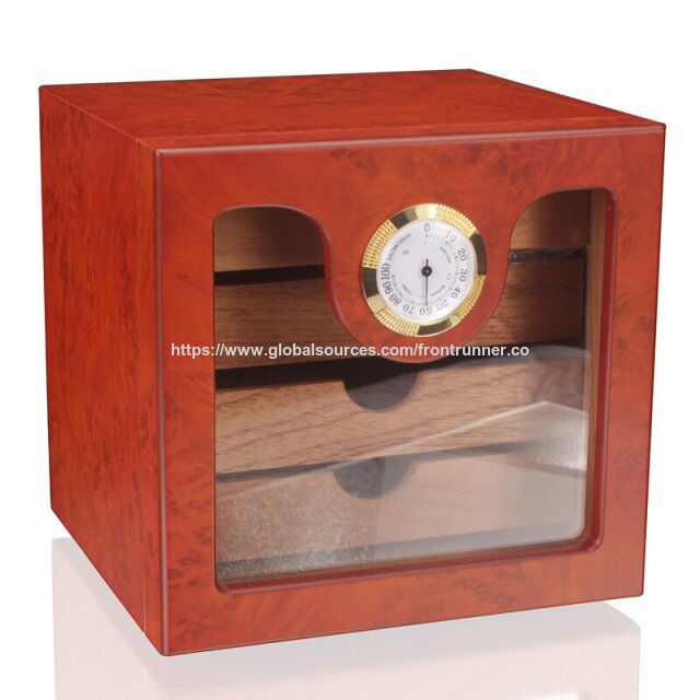 Caja Humidificadora de Madera de Cedro Español de Alta Capacidad al por Mayor de Fábrica, Estuches de Madera de Lujo - Humidificador de Madera con Bandeja Móvil