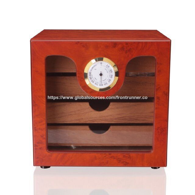 Caja Humidificadora de Madera de Cedro Español de Alta Capacidad al por Mayor de Fábrica, Estuches de Madera de Lujo - Humidificador de Madera con Bandeja Móvil