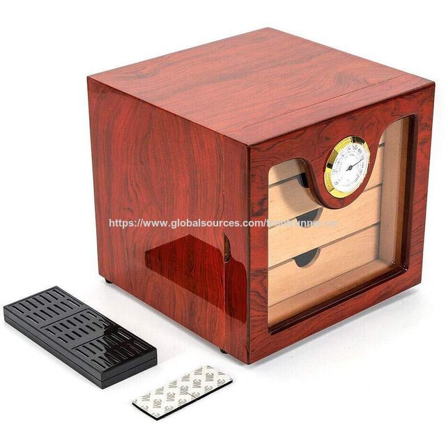 Caja Humidificadora de Madera de Cedro Español de Alta Capacidad al por Mayor de Fábrica, Estuches de Madera de Lujo - Humidificador de Madera con Bandeja Móvil
