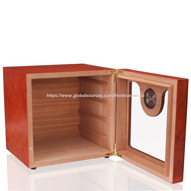 Caja Humidificadora de Madera de Cedro Español de Alta Capacidad al por Mayor de Fábrica, Estuches de Madera de Lujo - Humidificador de Madera con Bandeja Móvil