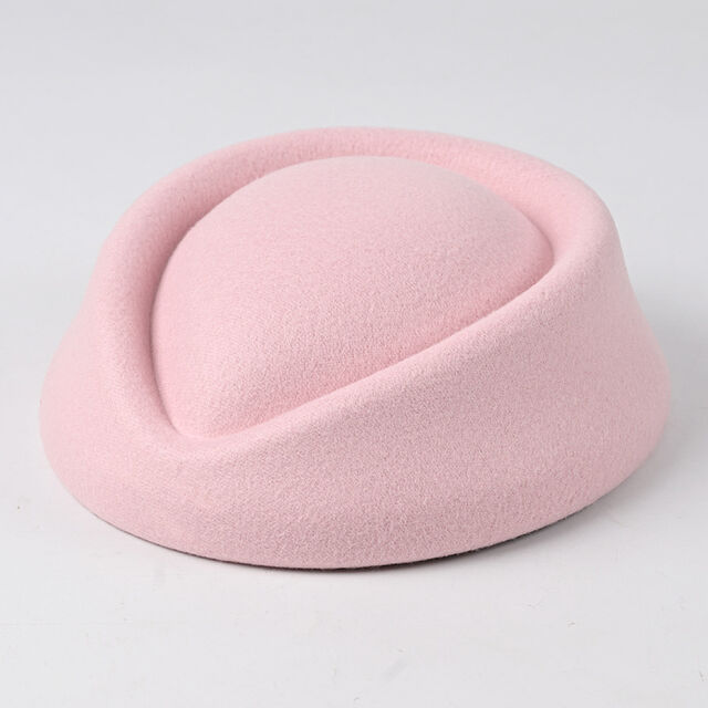 Béret Feutre Rayé pour Femme - Chapeau Formel Vintage pour Hôtel, Spectacles et Multi-Occasions