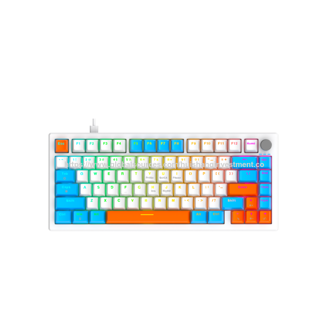 Teclado Mecânico OEM de Fábrica com Gaxeta para Uso em Escritório/Casa/Gaming KMC-S75