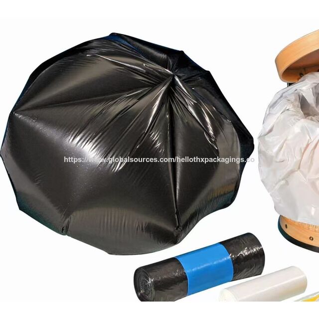 Bolsas de Basura PE Duraderas con Sello de Estrella, Sin Cordón, Rollo, Bolsas de Basura Desechables Personalizadas