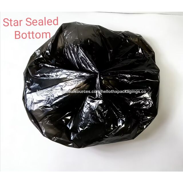 Bolsas de Basura PE Duraderas con Sello de Estrella, Sin Cordón, Rollo, Bolsas de Basura Desechables Personalizadas