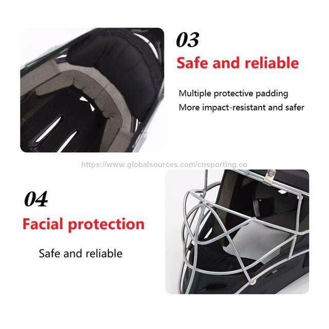 OEM. Casque de receveur de baseball monobloc universel pour adultes et adolescents, accessoire d'équipement de protection sportive, personnalisable en couleur et logo