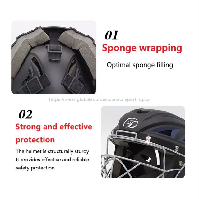 OEM. Casque de receveur de baseball monobloc universel pour adultes et adolescents, accessoire d'équipement de protection sportive, personnalisable en couleur et logo