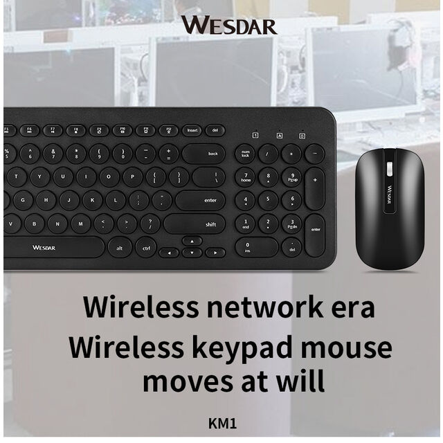 Conjunto de Teclado e Mouse Sem Fio, Combo de Escritório / Aparência Atraente, Longa Vida Útil